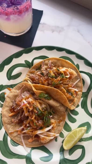 TACO OF THE MONTH has dropped. Calamari Tacos are back! Lightly fried calamari with a crispy rice fl