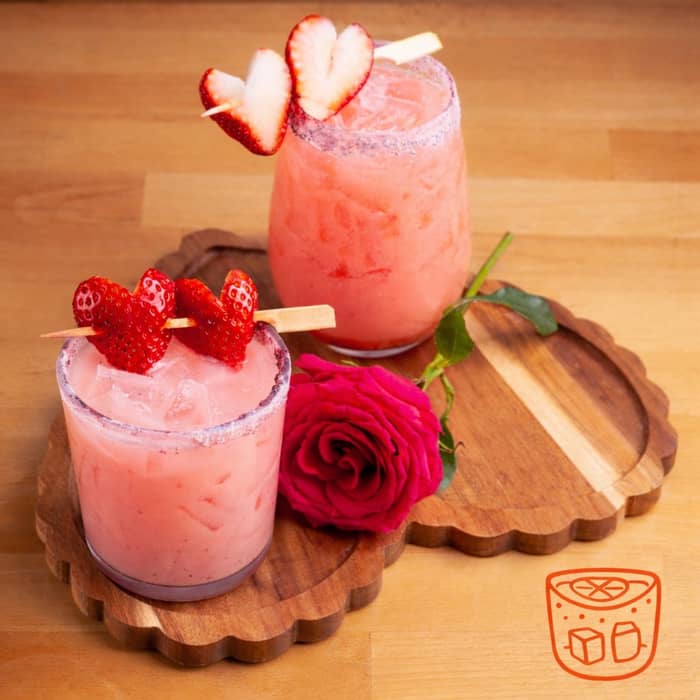 Sweet, flirty, and tropical with a little tequila kick 💕🍓 The Besitos Margarita blends fresh muddl