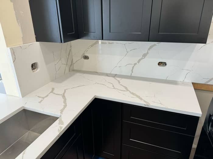Kitchen sink and countertop