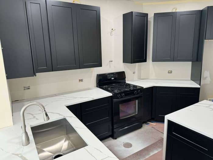 Finished countertop installation