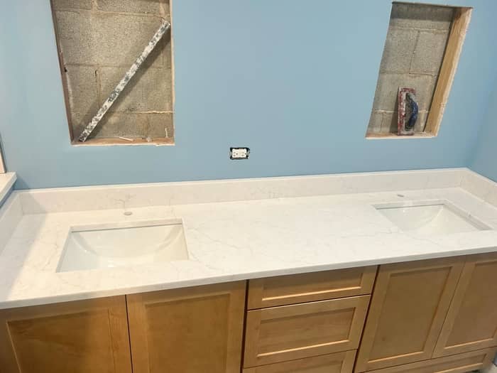 Bathroom countertop detail