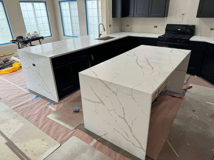 Countertop installation progress