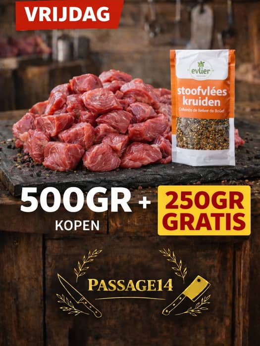 Zin om zelf te koken, of laat je je liever verwennen?
Op vrijdag kan het gewoon allebei!

🍝 Huisbereide spaghettisaus
🥩 Vers stoofvlees
👉 Allebei in promotie — langskomen is de boodschap! 😄

#slagerij #versvlees #huisbereid #ambachtelijk
#spaghettisaus