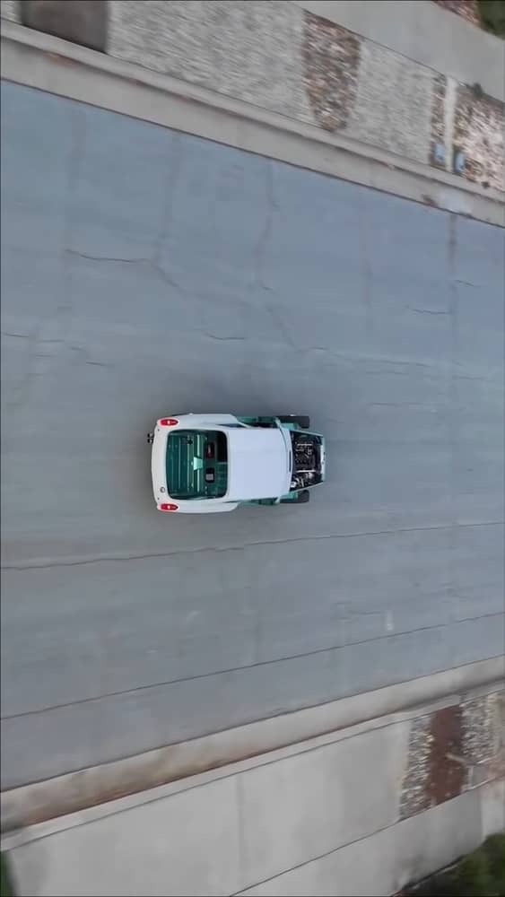 Landscape mode required. Seeing the MG from above makes it feel real.