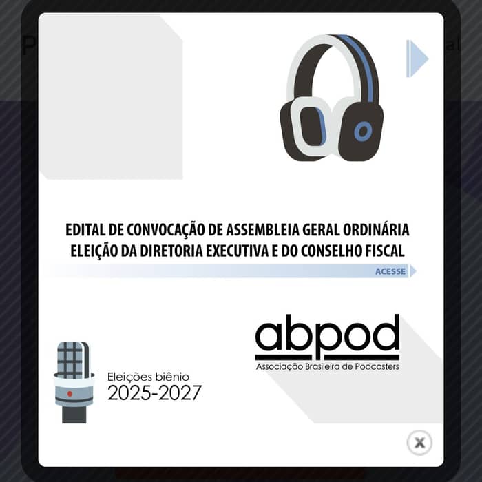 ✅O presidente da Associação Brasileira de Podcasters (Abpod), Andreh Jonathas Costa Alexandrino, no uso de suas atribuições legais e estatut