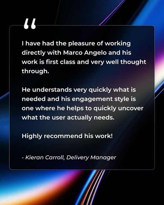 Always nice to receive feedback from people you’ve worked in teams with. The user comes first, always.