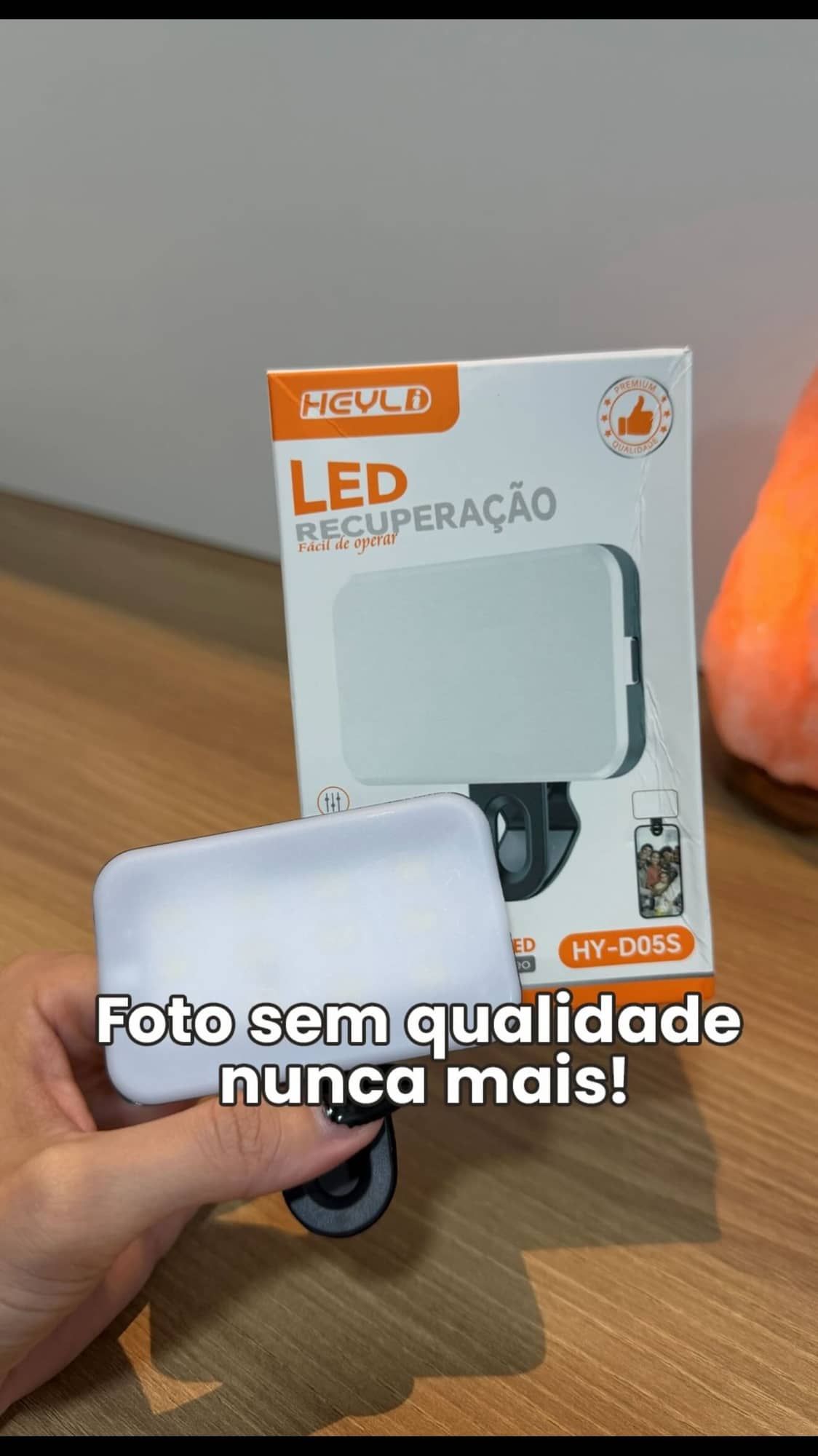 Foto sem qualidade, nunca mais!
Comprei na Shopee esse led portátil que mudou totalmente minhas fotos