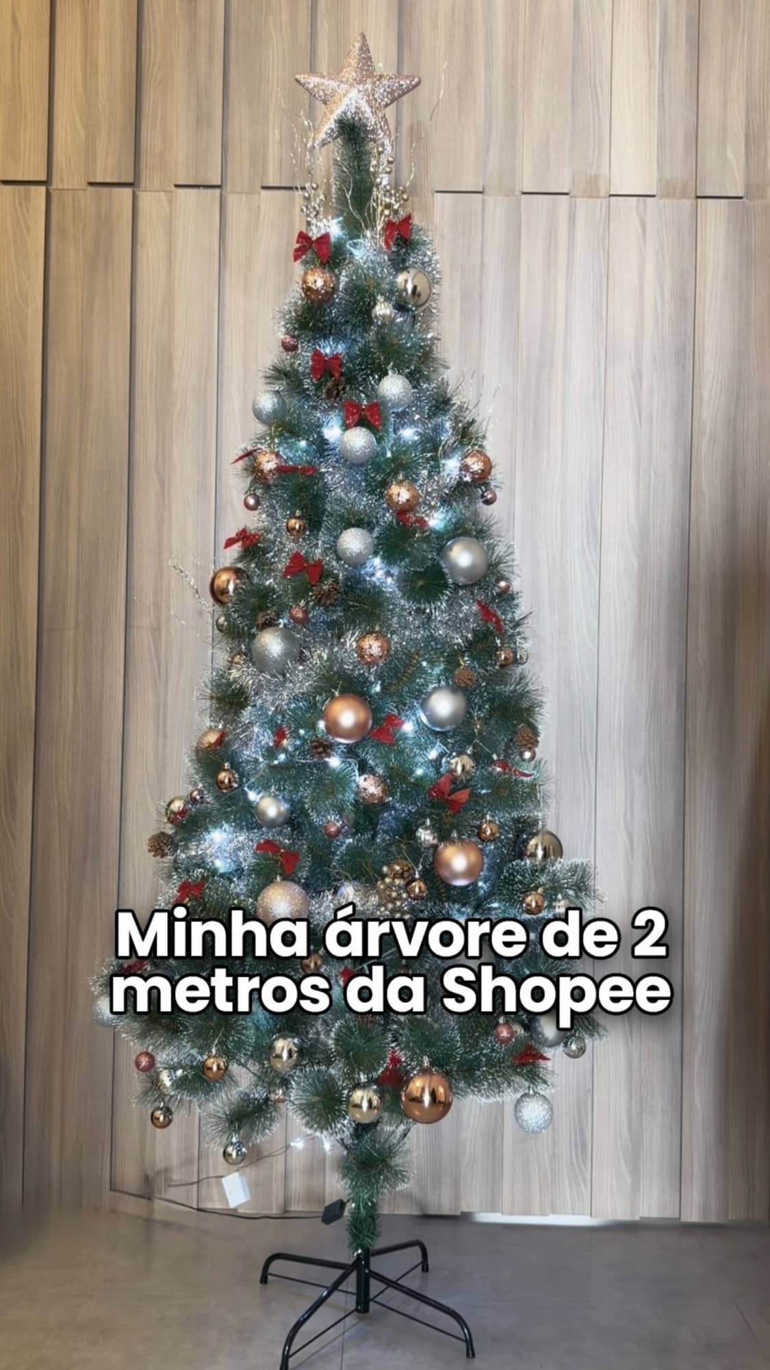 Comprei na Shopee uma árvore perfeita de 2 metros 😍