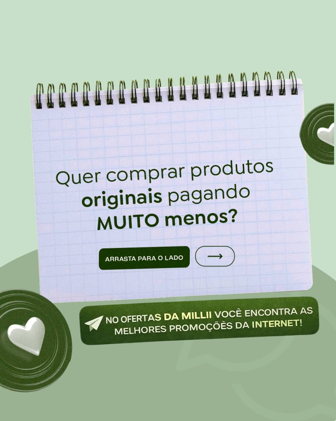 Quem não ama pagar mais barato em produtos originais? 🤩🤩 Todos os dias existem promoções imperdíveis na internet, mas a maioria das pessoas só descobre quando já acabou!
No @ofertasdamilli nós encontramos estas ofertas por você:
🔎 buscamos promoções reais
🛍️ checamos se as lojas são confiáveis
🏷️ divulgamos cupons exclusivos e descontos que realmente valem a pena
E o melhor: você recebe tudo direto no nosso grupo gratuito. Entre já pelo link da bio e comece a economizar!