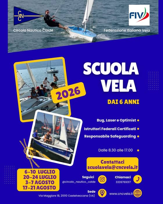 🌞 RITORNA LA SCUOLA VELA - ESTATE 2026! 🌬️⛵

Sono ufficialmente aperte le iscrizioni alle settiman