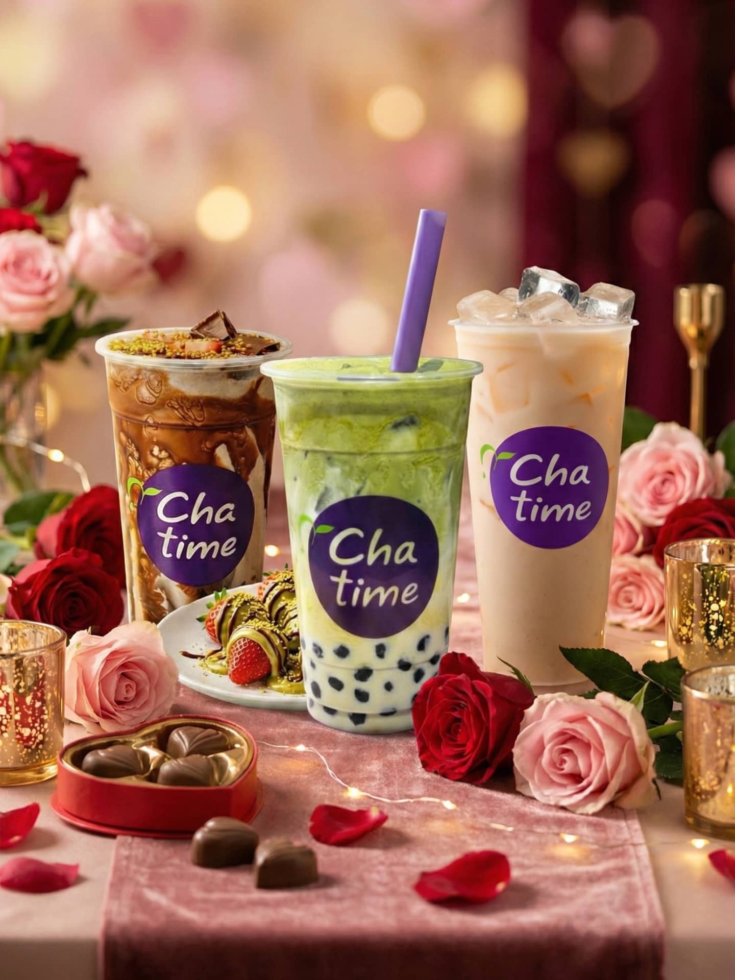 Este febrero estrenamos nuestra serie de Mango y Fresa Matcha Mousse. Una caricia al paladar.
Ya incluyen tapioca. ¿Ya los probaste? #chatime #matcha #mousse