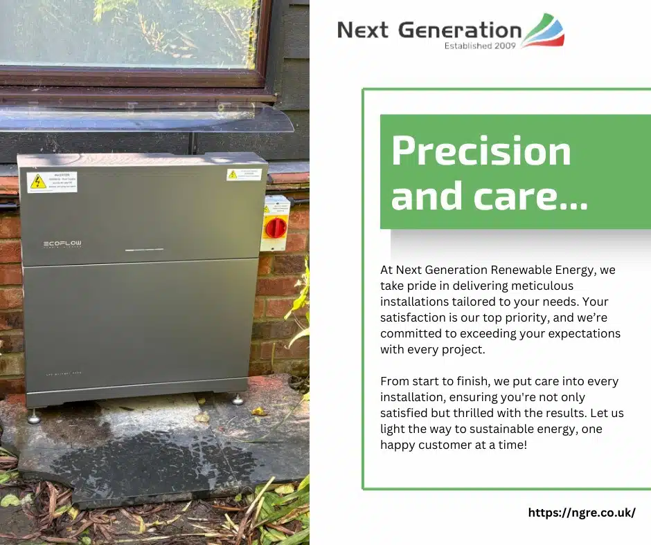 💚 We Care About Your Experience 💚
At Next Generation Renewable Energy, every installation is completed with care and attention to detail because your satisfaction matters to us.

From start to finish, we’re dedicated to delivering a service that leaves you confident and happy with your decision to go green. Let us help you take the first step toward a brighter, more sustainable future! 🌞🌍

 #berkshire #buckinghamshire #wiltshire #northamptonshire #RenewableEnergy #sustainablehome #greenenergy #installation #solarpanels #greenfuture #carbonfootprint #solarenergy