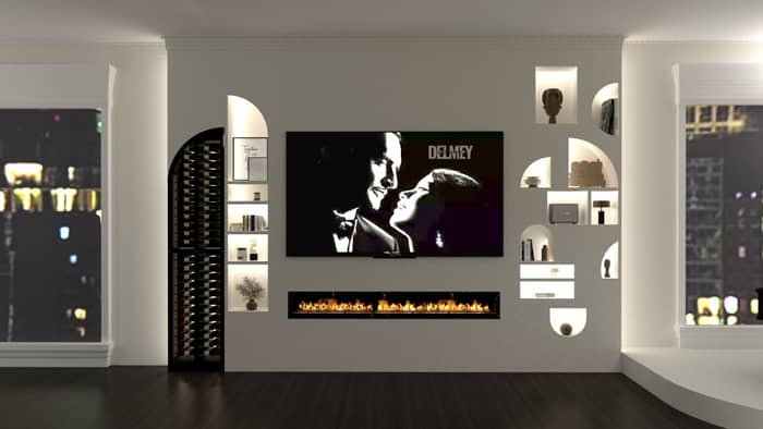 : best Time 🖤
Visuel 3D pour la rénovation d’un appartement, création d’un coffrage avec niches pour accueillir TV et cheminée, parfait pour y passer des soirées chill, et la petite touche, une cave à vin intégrée 🍷 (nous pensons à tous les détails chez Delmey 🙃)