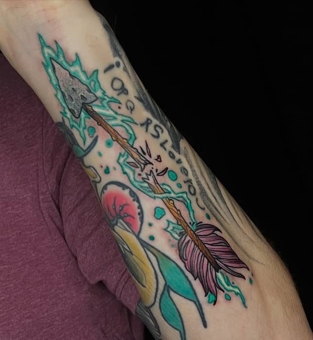 Fun gap filler for Jeremy. Thanks for getting something cool! 
-Books open- 

#arrow #arrowtattoo #magicarrow #dnd #magic #eldenring #brokenarrow #pdx #pnw #portlandor #pdxtattoos #gapfiller