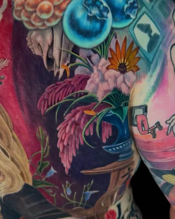 Last tattoo of 2023 on my dear friend Wee Heavy, who I started tattooing back in the Dead Gods days! This is a reproduction of Joanna Newsome Ys album cover.
It’s been a rough year for cancellations and re-schedules, and I hope 2024 is better in that regard. I see a lot of fellow artists who claim they want to quit tattooing. Well, that’s not an option for me: I suck at everything else! Plus, it’s my way of connecting with people, apart from my family.
Hopefully our pyramid scheme of an economy recovers a bit and some of that oligarch $$ trickles down to the rest of us. I hope to see more of you next year!
BOOKS ALWAY OPEN ❤️