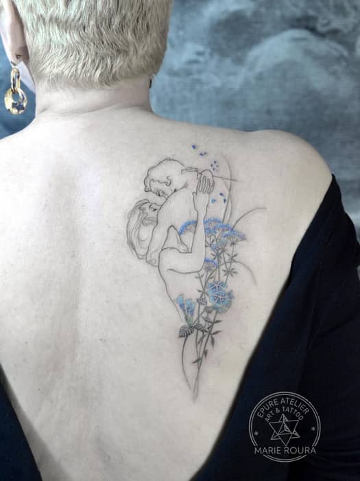 Flash Lovers de klimt pour Fabiola. Pas besoin de partir sur un grand et long tatouage pour magnifie
