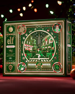 🎄 Treat every day like Christmas with the ELF Jigsaw Puzzle! Take a journey with Buddy the Elf through the streets of New York City, and dive into the mysteries of the North Pole and beyond. The PERFECT Christmas gift...if you're on the nice list, of course. Available now at the link in bio!