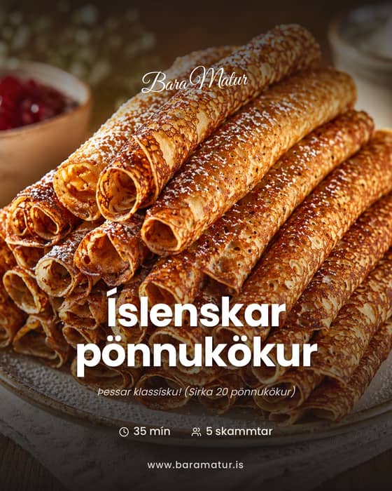 Íslenskar pönnukökur! 🥞🇮🇸
Flettu fyrir uppskrift 👉🏼
⭐️Uppskriftina má finna inn á www.baramatur.is. Þar býrðu til