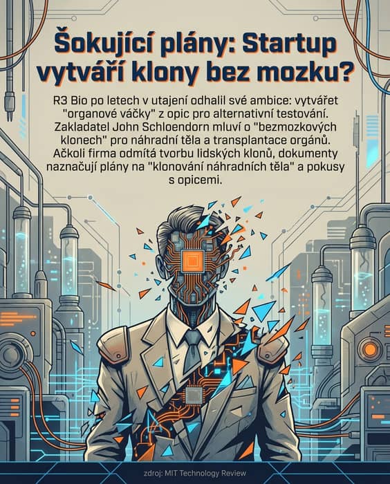Startup R3 Bio po letech tajnosti odhaluje plány na "organové váčky" z opic pro 