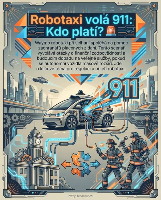 Robotaxi Waymo v případě technického selhání volá tísňovou linku 911 a spoléhá n