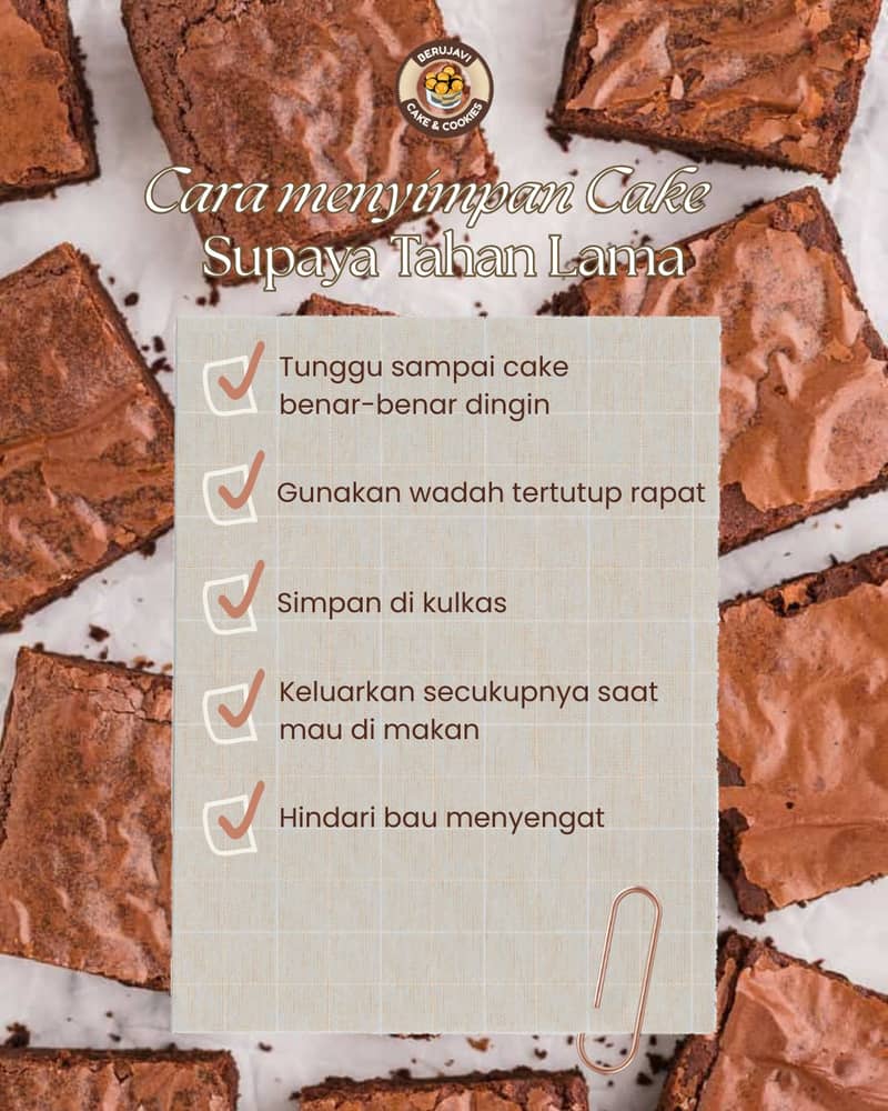 Setiap potong cake punya cerita ππ€
Cerita tentang waktu, rasa, dan momen kecil yang ingin dinikmati pelan-pelan.
Supaya cake tetap lembut, moist, dan rasanya nggak berubah, cara menyimpannya nggak boleh asal.
Hal sederhana yang bikin kualitas tetap terjaga β¨
Karena buat kami di Berujavi Cake & Cookies, disimpan dengan penuh perhatian akan selalu menghadirkan rasa terbaik di setiap gigitan π€
Pelan-pelan, nikmati, dan biarkan cake menceritakan rasanya sendiri π«π
#BerujaviCakeAndCookies
#CakeLovers
#TipsCake
#CaraSimpanCake
#HomemadeCake
#SweetMoments