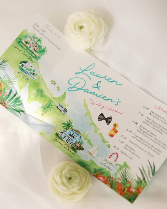 ✨Wedding Weekend Itinerary ✨ 
Designed for a dreamy wedding in Exuma & featuring