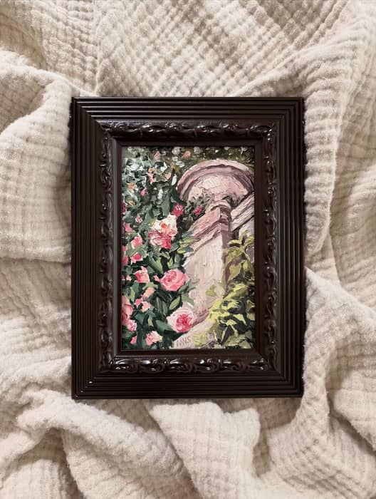 “Secret Garden I” is the first piece in a series exploring the romantic, overgro