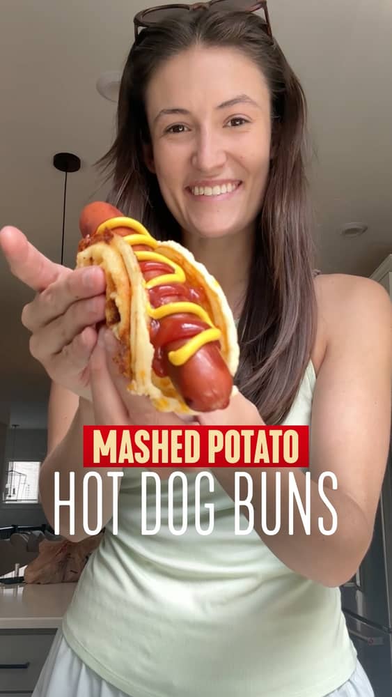 This is the kind of summer grilling chaos we fully support 🌭🔥

Mashed potato waffles as hot dog bu...