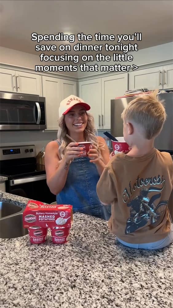 Dinner in minutes = more time for the moments that actually matter 💛🥔