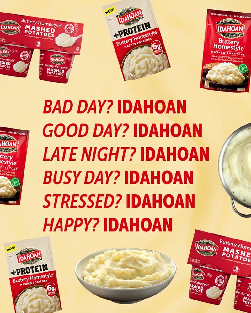 Idahoan mashed potatoes: there for you through literally everything 🥔✨