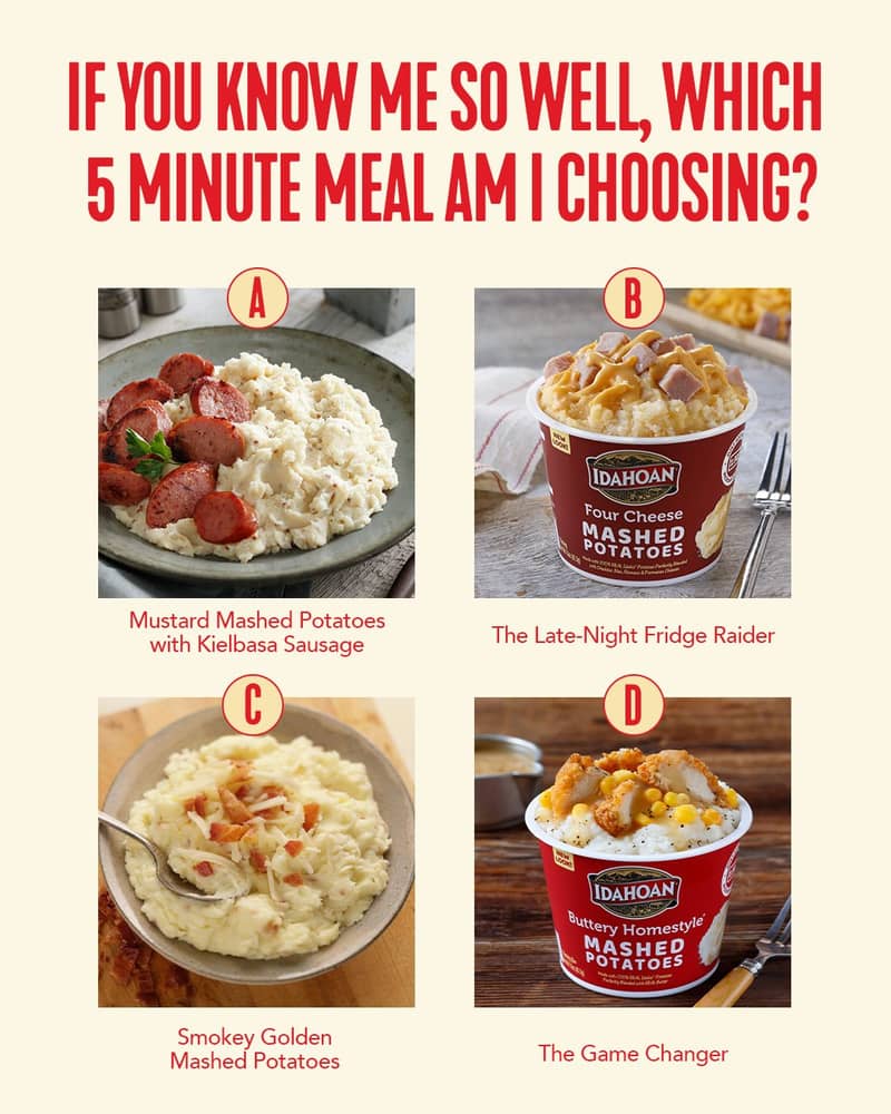 Your 5-minute meal says everything about you. Go ⬇️