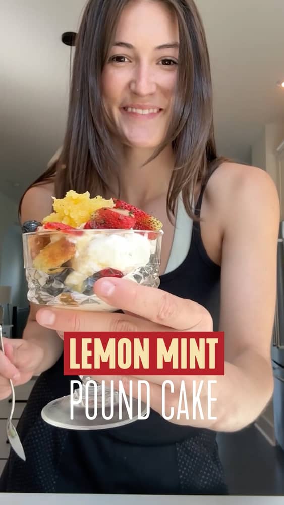 The ingredient no one sees coming: Idahoan Mashed Potatoes 👀 Making this lemon mint pound cake ridi...