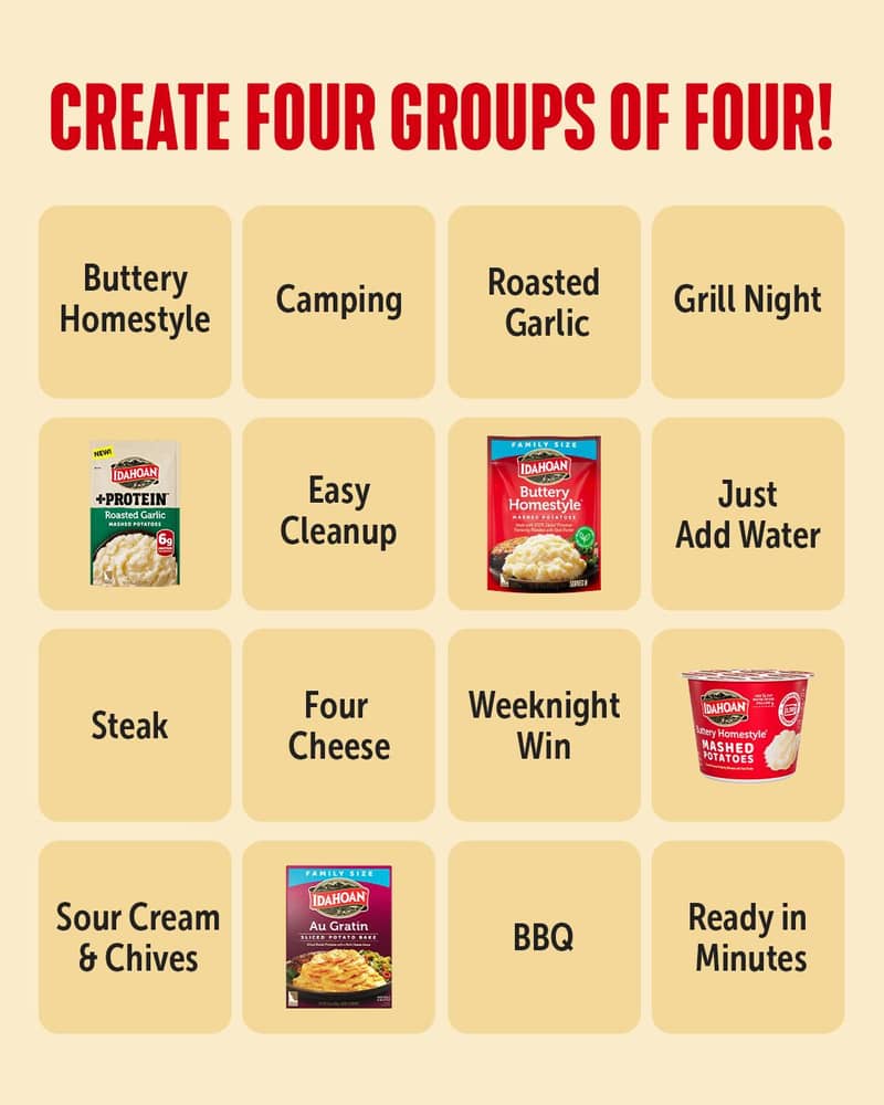 We made a little brain game for the Idahoan fans 👀🥔

See if you can find all four groups before ch...
