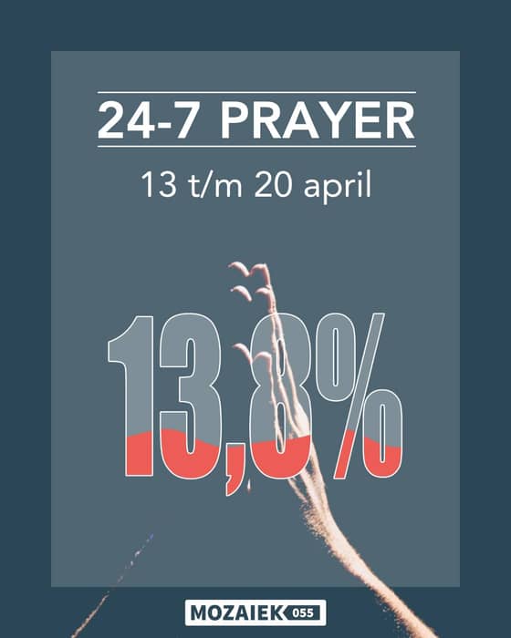 Meld je nu aan voor de 24/7 prayer week! Het komt steeds dichterbij en we hebben er veel zin in, een hele week bidden voor onze omgeving, de kerk en elkaar terwijl we uitkijken naar Pasen🙏. 
Maar om elk uur van de week te kunnen vullen hebben wij wel jouw hulp nodig! Check dus via de link in de bio of kijk in de agenda op de website om jouw plekje te reserveren.