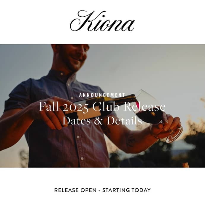 ✅ Club email sent this morning
✅ Postcards mailed today
✅ Text going out tomorrow
✅ Full info on our websiteFall 2025 Club Release is OPEN. Call/text (509-588-6716), email (orders@kionawine.com) or swing by (Daily 12-5) to make edits, additions, or to change other logistics before the October 20th deadline.Talk to you soon!