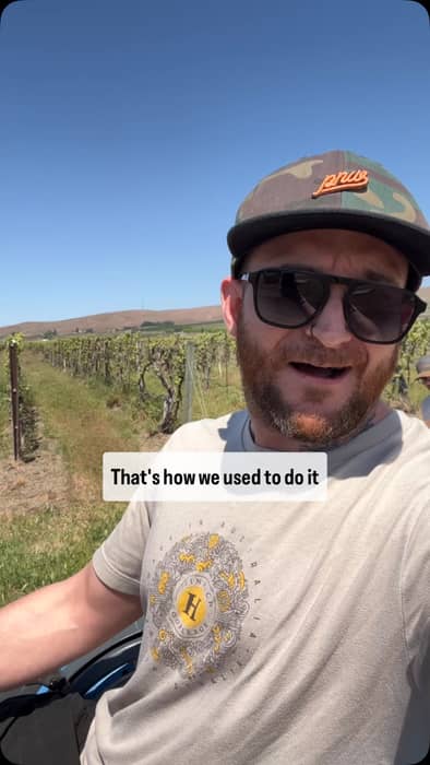 News update from atop the Landini tractor 🚜2021 Estate Bottled Red Mountain Old Block Cabernet Sauvignon has NINE 90+ point accolades.🍷 91 Decanter
🍷 91 James Suckling
🍷 92 Jeb Dunnuck
🍷 92 Wine Advocate
🍷 93 Wine Enthusiast
🍷 93 VinePair
🍷 94 International Wine Report
🍷 94 Owen Bargreen
🍷 96 Paul GreguttIt’s 100% Cabernet from the oldest vines on Red Mountain, our Kiona Estate “West Fans” Old Block Cabernet Sauvignon planted in 1975 (50 years ago 🎉)We’ll sell though in the next couple weeks. Get it while you can 🙌.