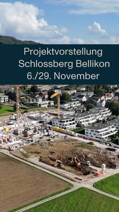 Projektvorstellung Schlossberg Bellikon
14 Mehrfamilienhäuser | 86 Wohnungen
Im sonnigen Bellikon entstehen grosszügige 4.5- und 5.5-Zimmer-Wohnungen mit Weitsicht: 
🏔️Blick vom Reusstal bis zu den Alpen
☀️Offener Wohn- und Küchenbereich
🪴Umlaufender Balkon oder Garten mit gedecktem Sitzplatz 
Der Bau der 2. Etappe ist gestartet. Noch wenige Wohnungen der ersten und neu auch Wohnungen der zweiten Etappe stehen zum Verkauf. 
Bezug ab Ende 2026🤩 
Interessiert? @waldeimmobilien_ag lädt zur Projektvorstellung vor Ort:
06.11.2025: 16 bis 19 Uhr
29.11.2025: 09 bis 12 Uhr
🔗Weitere Infos im Link in der Bio.
Visualisierung: Tom Schmid Visualisierungen