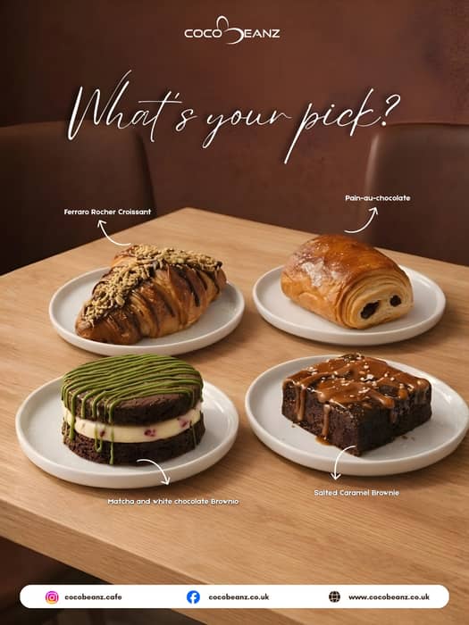 Life is short, make it sweet. ☕️ Whether you're a Matcha lover or a classic Pain-au-chocolat fan, there's a seat waiting for you at Coco Beanz.