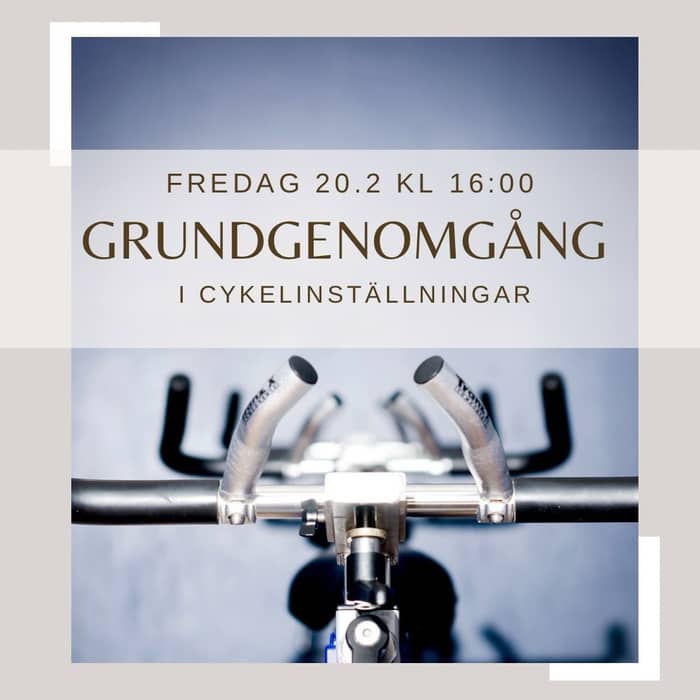 Är du helt ny i cycling eller vill få mer utav din träning utan att felbelasta rygg och knän? Rätt inställd cykel är grunden för en trygg, effektiv och skadefri cykelträning. Nu finns en 30 minuters grundgenomgång i cycling nästa veckas fredag kl 16:00 med Christa, innan cykelpasset drar igång kl 16:30 🤗

Här går vi igenom de viktigaste inställningarna så att du sitter rätt och får ut maximalt av varje pass. 
Genomgången passar alla, både dig som är helt ny eller har cyklat en längre tid. Varmt välkomna med 😍