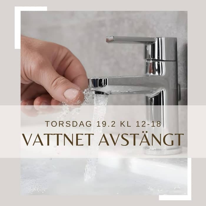 Bästa tränande!
På grund av arbeten på huvudvattenledningen på Handelslänken har vi fått information från kommunen om att vattnet kommer tillfälligt att stängas av på Handelslänken samt Fågelberget i Sviby by.
Torsdagen den 19 februari mellan kl. 12.00–18.00 kommer vattnet att vara avstängt hos oss på gymmet.
Det innebär att det inte kommer att finnas tillgång till rinnande vatten under denna tid, vilket innebär att toaletterna och duscharna kommer tyvärr inte att kunna användas. Vi ber er därför att ta med en påfylld vattenflaska hemifrån om ni planerar att träna under dessa timmar.
Tack för er förståelse! 🤍