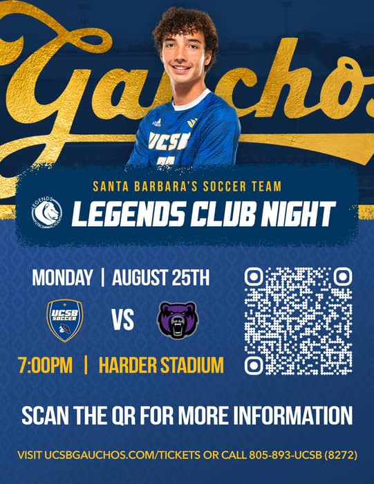 ⚽✨ MONDAY ⚽️✨️ 
Bring the Family | Come have Fun | and be Inspired by our very own @ucsbmsoccer
•
