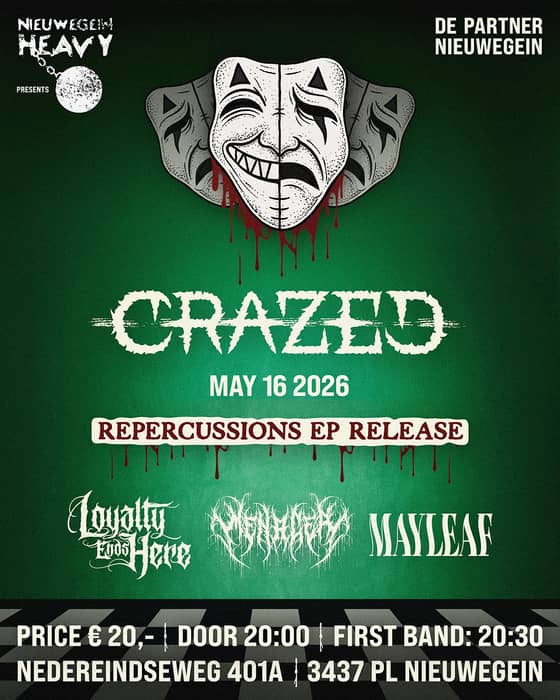 Congrats to @crazed030 with their EP Release today!
We're supporting their one-of-a-kind EP presentation show this Saturday! Tickets will go fast on this one, don't miss out...
👀🤘