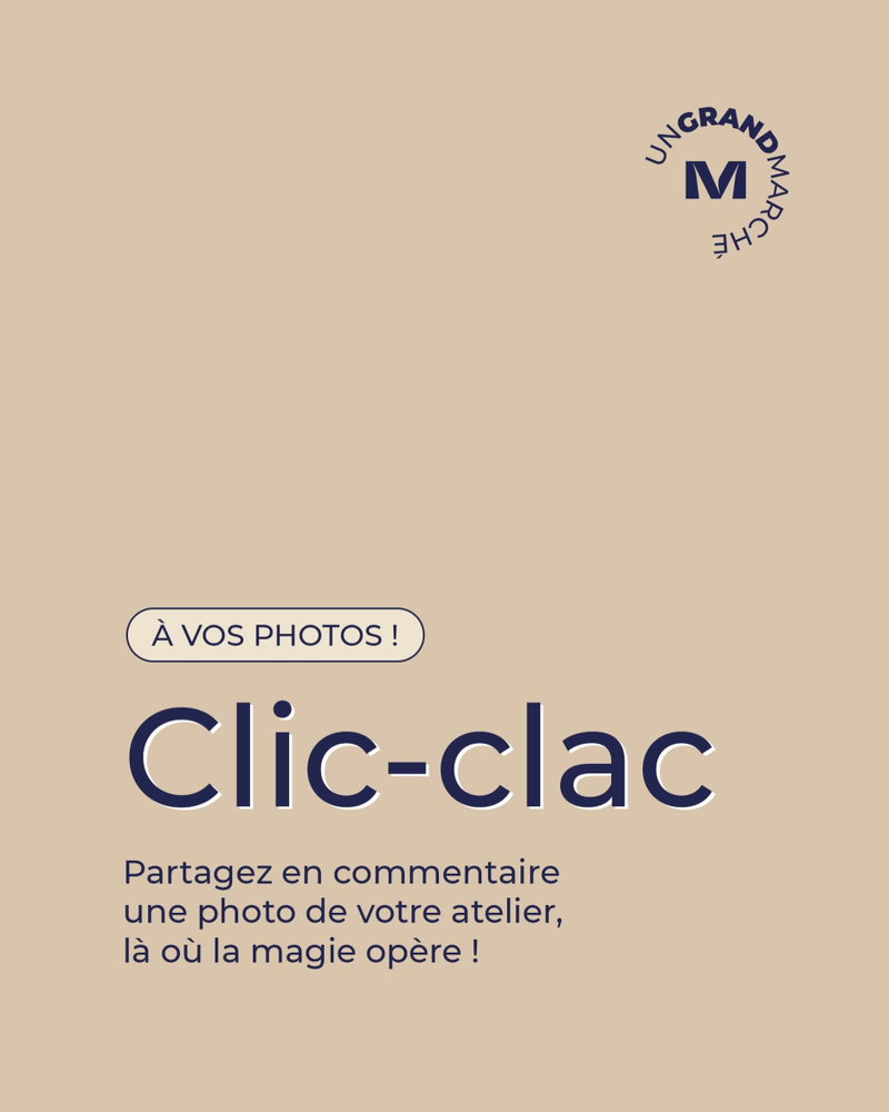 Dans les coulisses du fait-main 📸 Chaque création commence quelque part : dans un atelier, sur un coin de table et parfois au milieu d’un joyeux bazar ! On veut voir où la magie opère ✨. À vos photos, la galerie est ouverte ! 👇