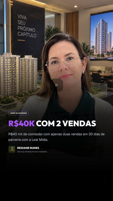 2 vendas em 30 dias de 800 mil de VGV.
Toque no link da bio e contrate.