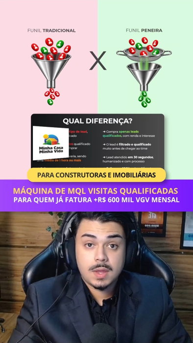 Você usa o Funil tradicional ou já aplica o Funil peneira?
Funil peneira é uma estratégia onde possibilita
✅ Comprar apenas lead qualificado
✅ Menos esforço e mais resultado
✅ Atendimento humanizado 100% automático
✅ Conversão de 30 a 40% sobre todos os leads
✅ Todas ferramentas em só lugar
Não estou supondo que dá certo, é so conferir todo meu perfil, os resultados falam por nós.
Link ta na bio.