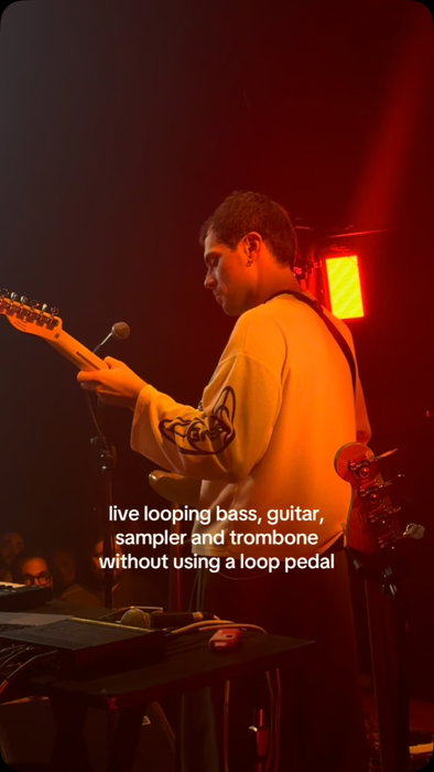 live looping bass, guitar, sampler and trombone in madrid a few nights ago