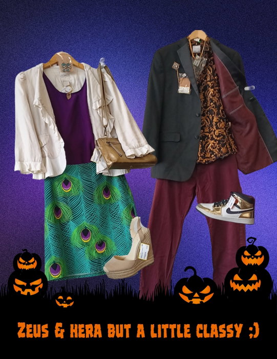 Oh no!! you’ve waited too long to get a costume?! Well lookie here! A second hand shop and some crea
