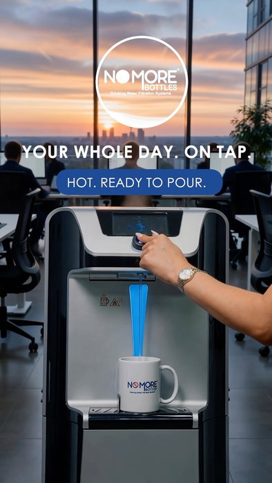 Home or office, one dispenser handles it all: cold, ambient, hot, sparkling. 

Comment ‘WATER’ and w