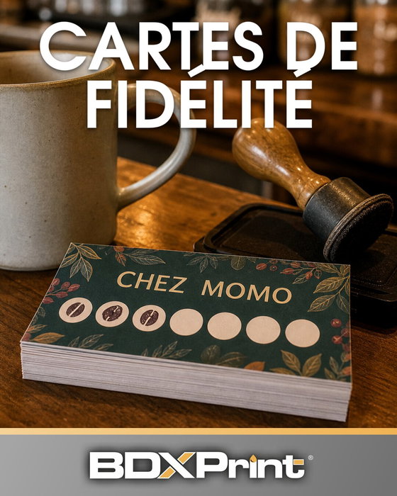 « Dix tampons, un café offert » ☕
Une carte de fidélité, c'est la raison la plus simple de revenir c