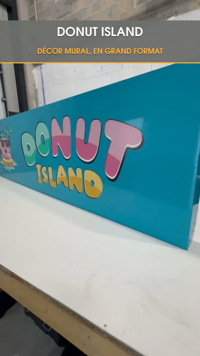 Le décor de Donut Island, en grand format.

Des aplats francs, des dégradés qui ne cassent pas, un p